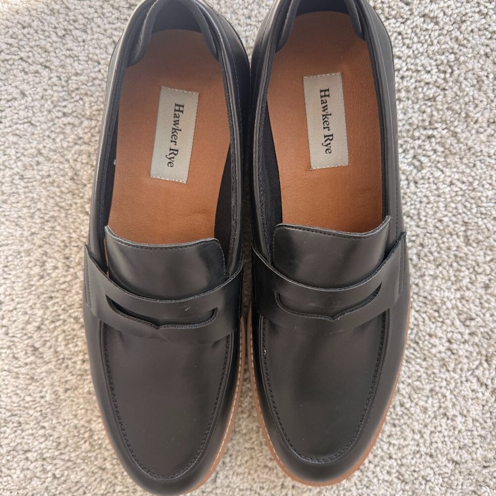 Hawker Rye Theo Flex Penny Black Loafers size 11